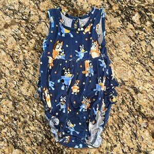 Little Sleepies Bluey dance party Romper 6-12 months